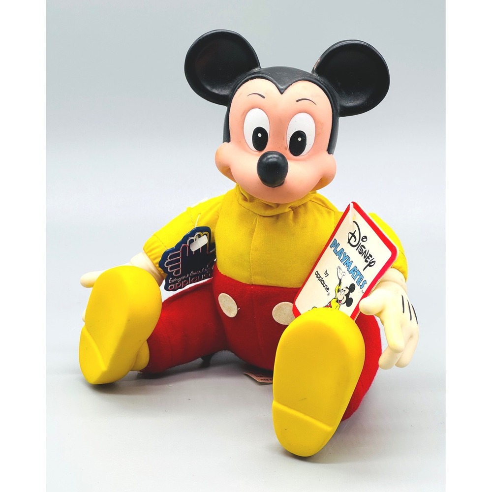Disney Mickey Mouse Playmates Plush Toy Vintage Applause‎ Figure Stuffed Toy